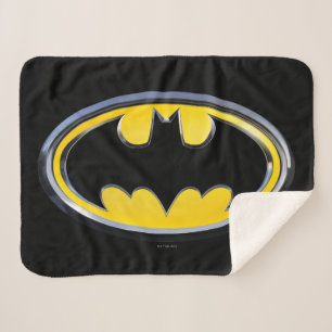 Batman Symbol   Classic Logo Sherpa Blanket
