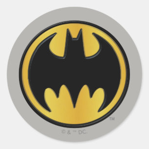 Batman Symbol   Classic Round Logo Classic Round Sticker