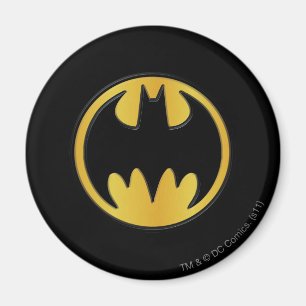 Batman Symbol   Classic Round Logo Magnet