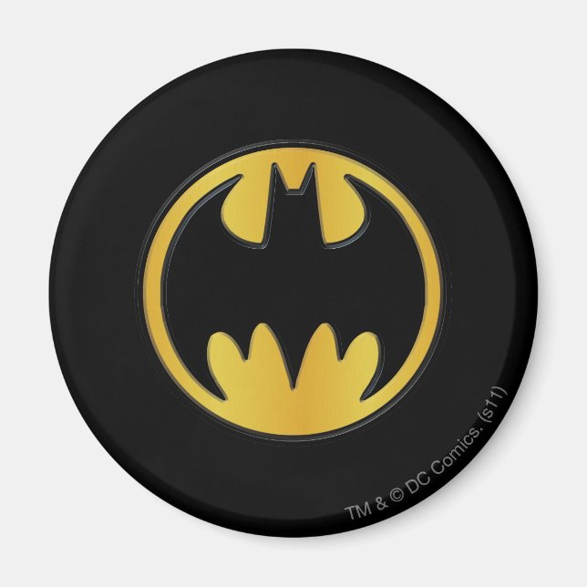 Batman Symbol | Classic Round Logo Magnet (Front)