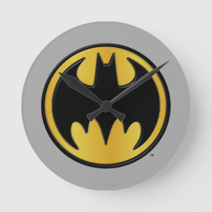 Batman Symbol   Classic Round Logo Round Clock