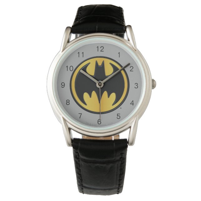 Batman Symbol | Classic Round Logo Watch (Front)