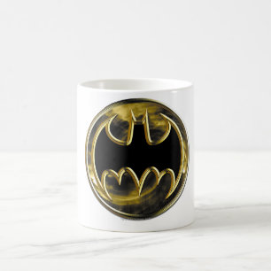 Batman Symbol   Gold Logo Coffee Mug