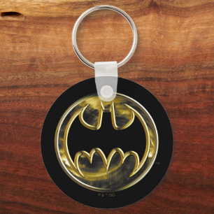 Batman Symbol Gold Logo Key Ring
