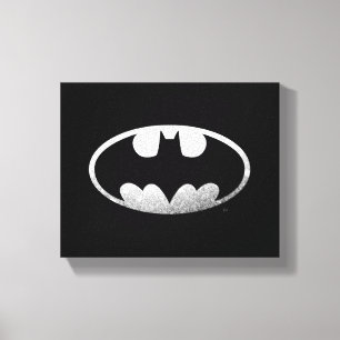 Batman Symbol Grainy Logo Canvas Print