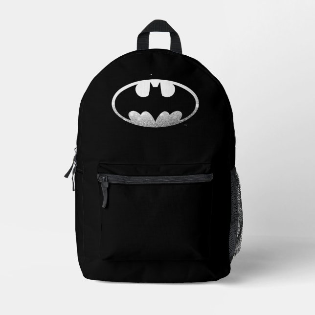 Batman Symbol | Grainy Logo Printed Backpack (Front)