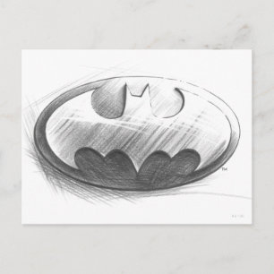 Batman Symbol   Insignia Drawing Logo Postcard