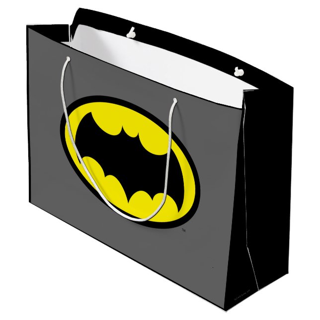 Batman Symbol Large Gift Bag (Back Angled)