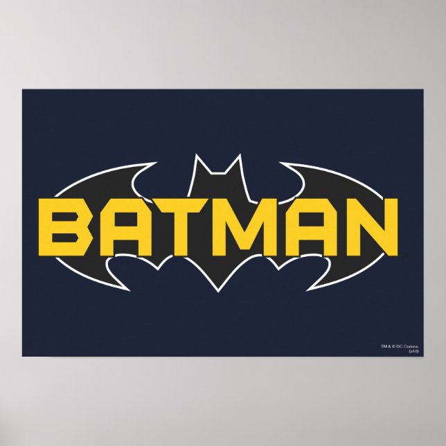 Batman Symbol | Name Yellow & Black Logo Poster (Front)
