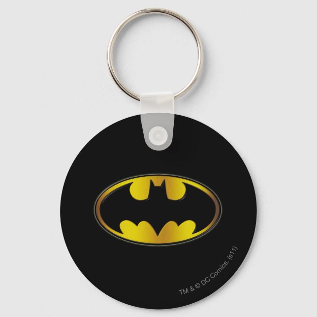 Batman Symbol | Oval Gradient Logo Key Ring (Front)