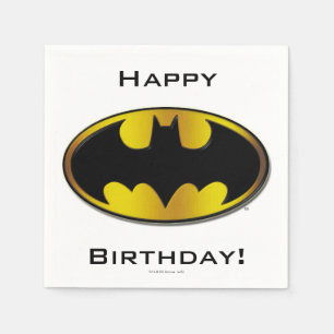 Batman Symbol Oval Gradient Logo Napkin