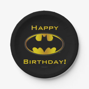 Batman Symbol   Oval Gradient Logo Paper Plate