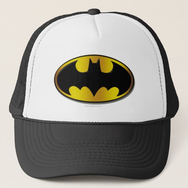 Batman Symbol | Oval Gradient Logo Trucker Hat (Front)