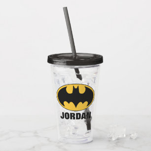 Batman Symbol   Oval Logo Acrylic Tumbler
