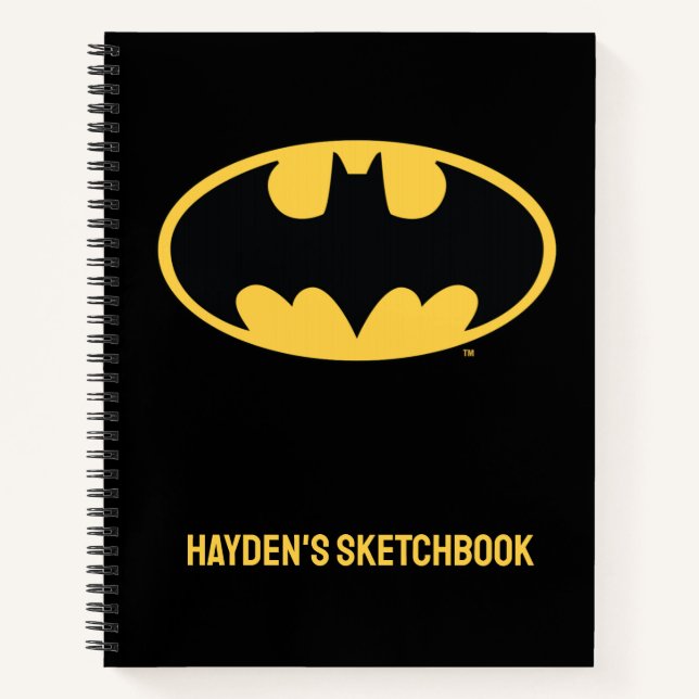 Batman Symbol | Oval Logo Drawing Notebook (Front)