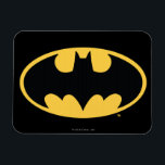 Batman Symbol | Oval Logo Magnet<br><div class="desc">Batman Urban Legends Style Bat Logo | The classic Batman icon in black and a deep yellow.</div>