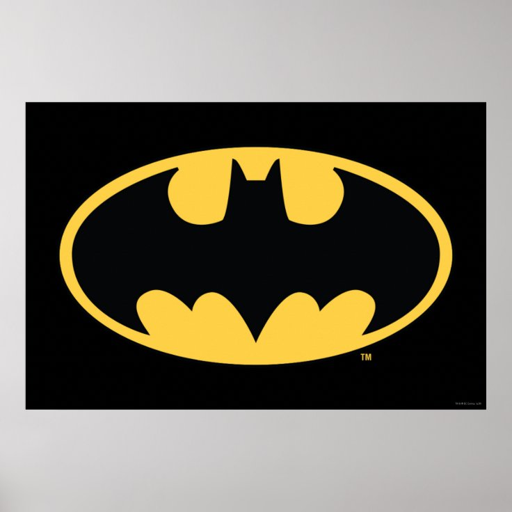 Batman Symbol | Oval Logo Poster | Zazzle