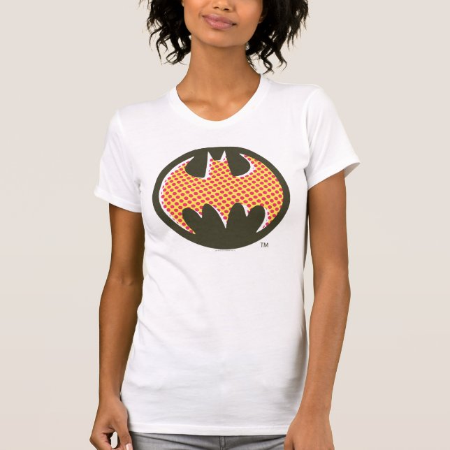 Batman Symbol | Red Halftone Logo T-Shirt (Front)