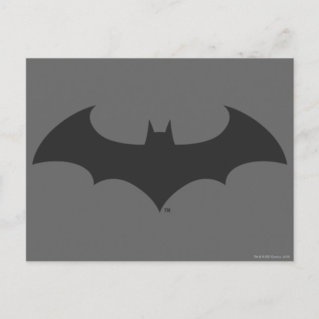 Batman Symbol | Simple Bat Silhouette Logo Postcard (Front)