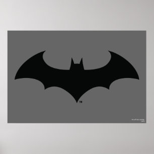 Batman Symbol   Simple Bat Silhouette Logo Poster