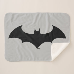Batman Symbol   Simple Bat Silhouette Logo Sherpa Blanket