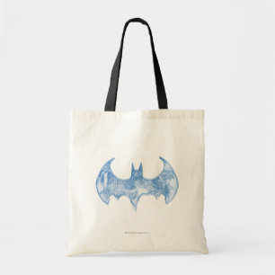 Batman Symbol Sketchbook Light Blue Logo Tote Bag