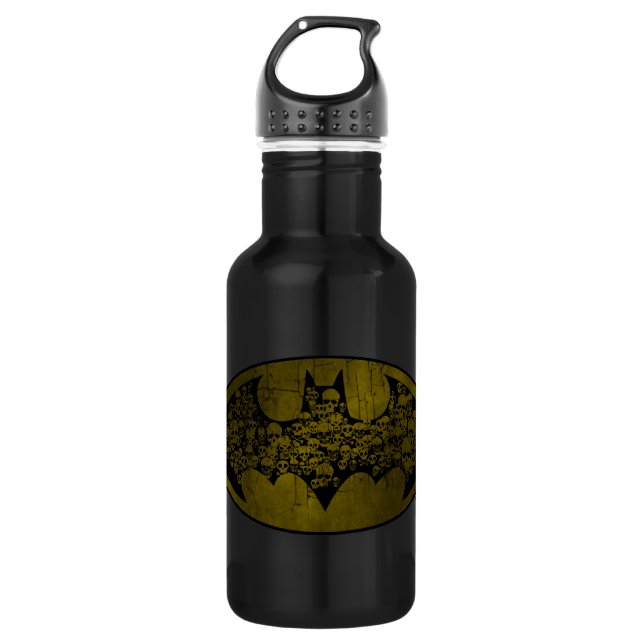 Batman Symbol | Skulls in Bat Logo 532 Ml Water Bottle (Front)