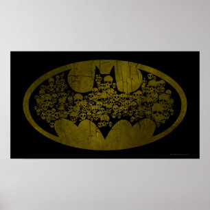 Batman Symbol   Skulls in Bat Logo Poster