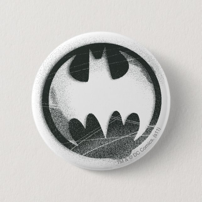 Batman Symbol | Spray Symbol Logo 6 Cm Round Badge (Front)