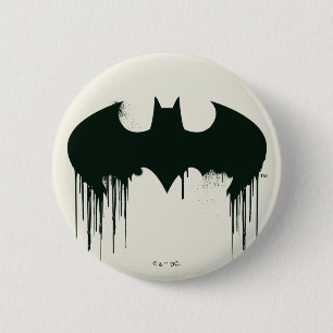 Batman Symbol Spraypaint Logo 6 Cm Round Badge
