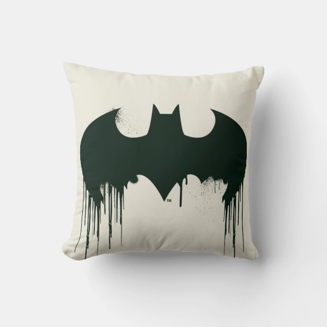Batman Symbol | Spraypaint Logo Cushion (Front)