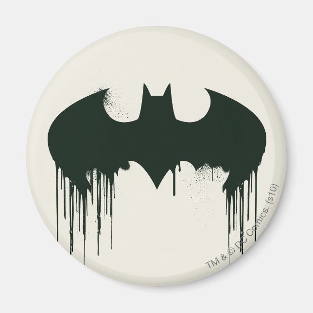 Batman Symbol | Spraypaint Logo Magnet (Front)