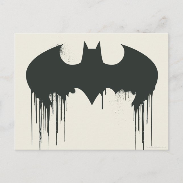 Batman Symbol | Spraypaint Logo Postcard (Front)
