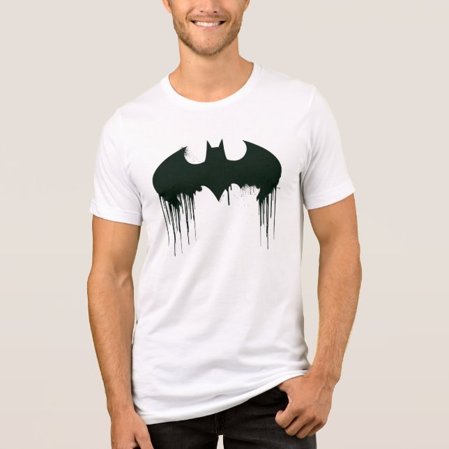 Batman Symbol | Spraypaint Logo Tri-Blend Shirt (Front)