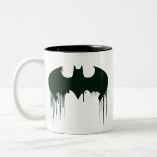 Batman Symbol | Spraypaint Logo Two-Tone Coffee Mug