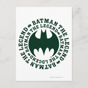 Batman Symbol The Legend Logo Postcard