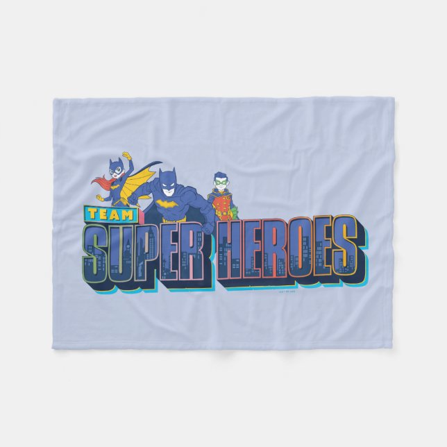 Batman | Team Super Heroes Fleece Blanket (Front (Horizontal))
