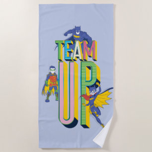 Batman   Team Up Beach Towel