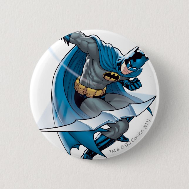 Batman Throwing Star 6 Cm Round Badge (Front)