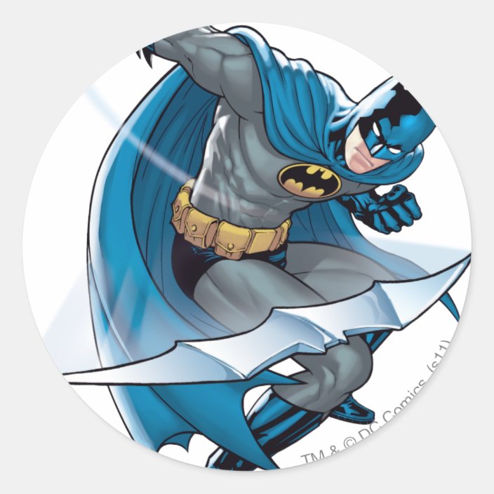 Batman Throwing Star Classic Round Sticker