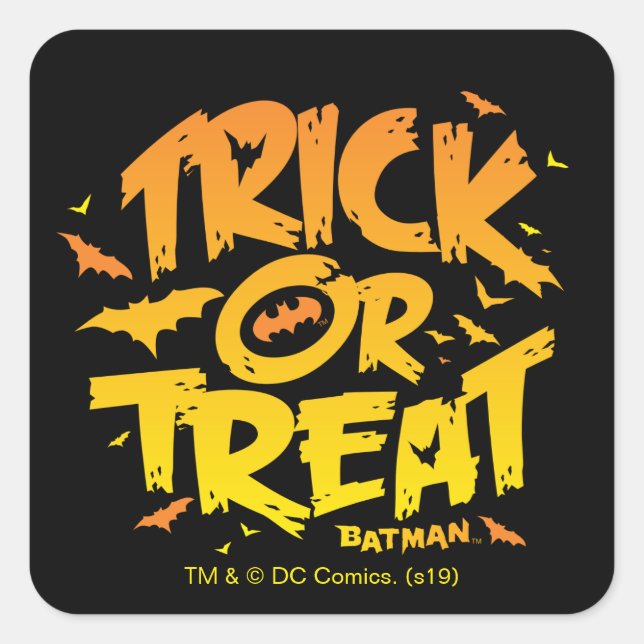 Batman | Trick or Treat Square Sticker (Front)