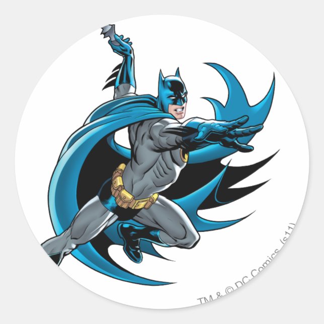 Batman Twists Classic Round Sticker (Front)