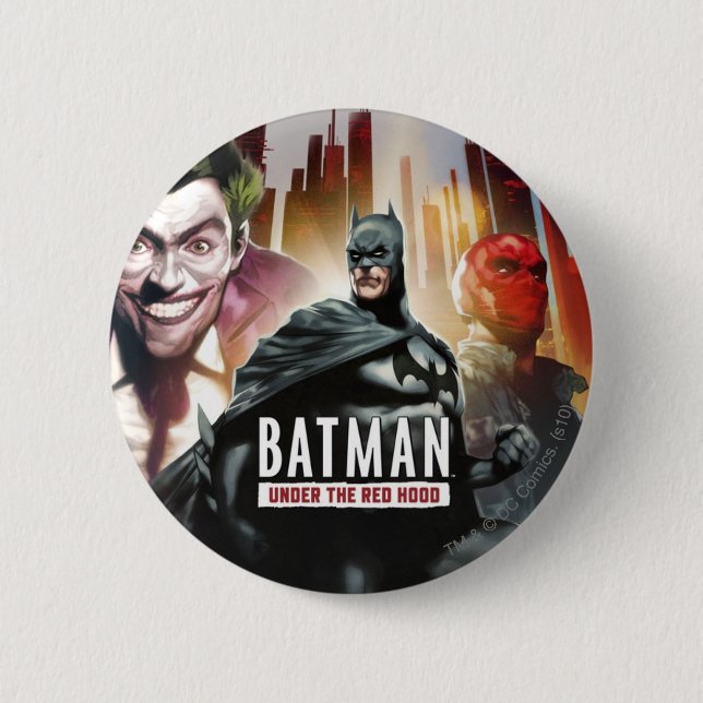 Batman Under The Red Hood 6 Cm Round Badge (Front)