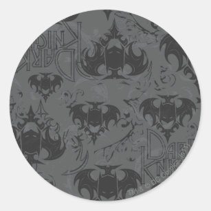 Batman Urban Legends - Dark Knight Goth Pattern Classic Round Sticker
