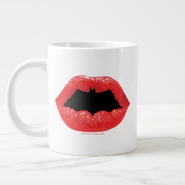 Batman Valentine | Bat Lips Large Coffee Mug (Left)