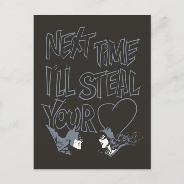 Batman Valentine |Catwoman - I'll Steal Your Heart Holiday Postcard (Front)