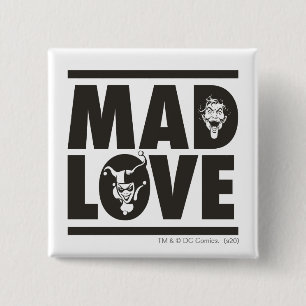 Batman Valentine   Joker & Harley - Mad Love 15 Cm Square Badge