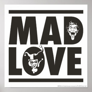 Batman Valentine   Joker & Harley - Mad Love Poster
