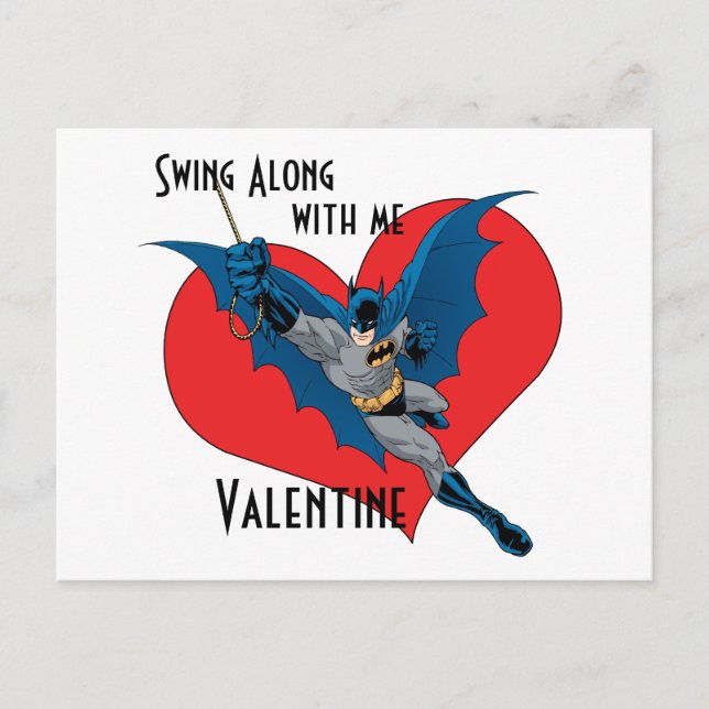 Batman Valentine | Swing Along With Me Holiday Postcard (Front)