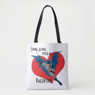 Batman Valentine Swing Along With Me Tote Bag
